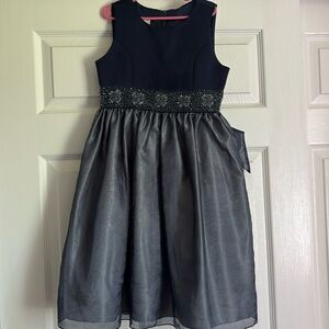 Girls size 8 navy blue dress